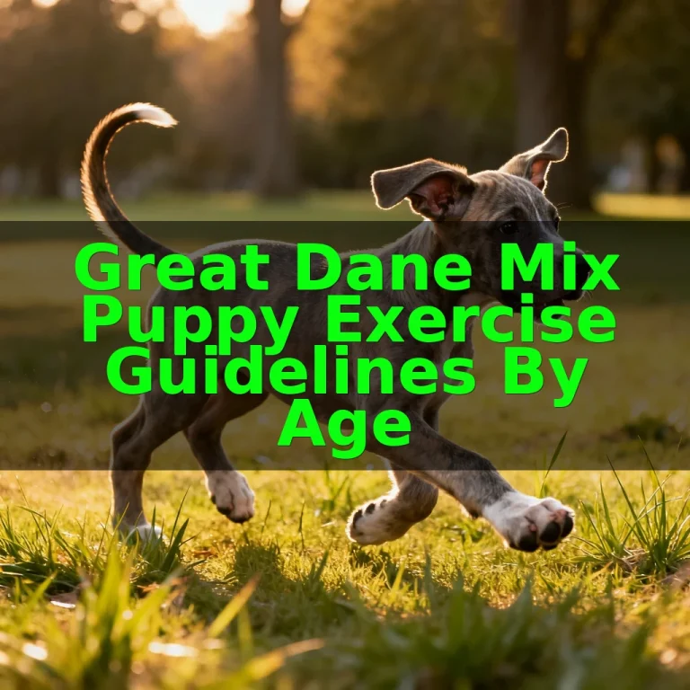 Great Dane Mix Puppy Exercise Guidelines By Age