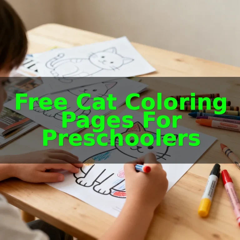 Free Cat Coloring Pages for Preschoolers