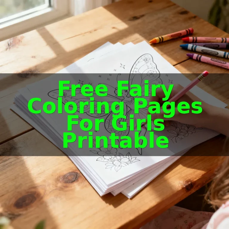 Free Fairy Coloring Pages for Girls Printable