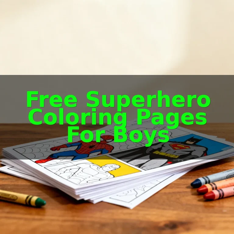 Free Superhero Coloring Pages for Boys