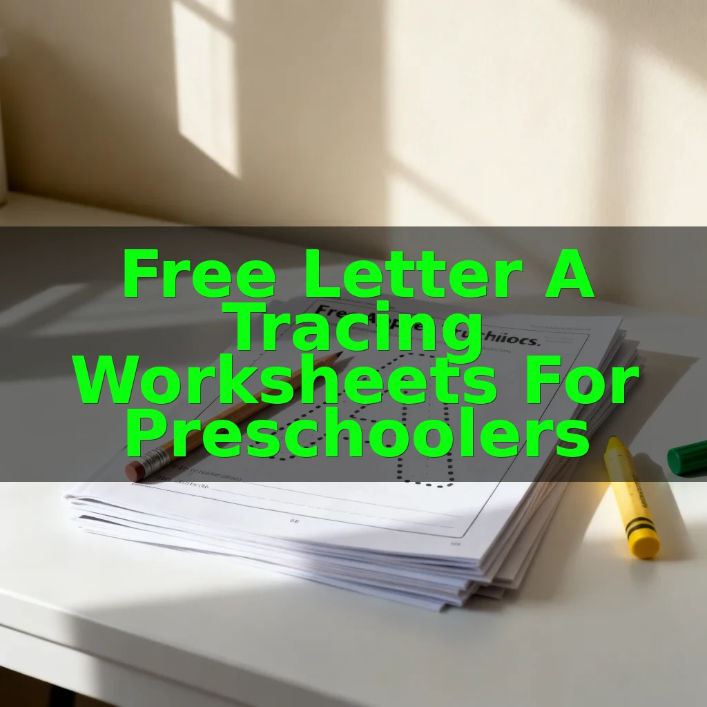 Free Letter A Tracing Worksheets for Preschoolers