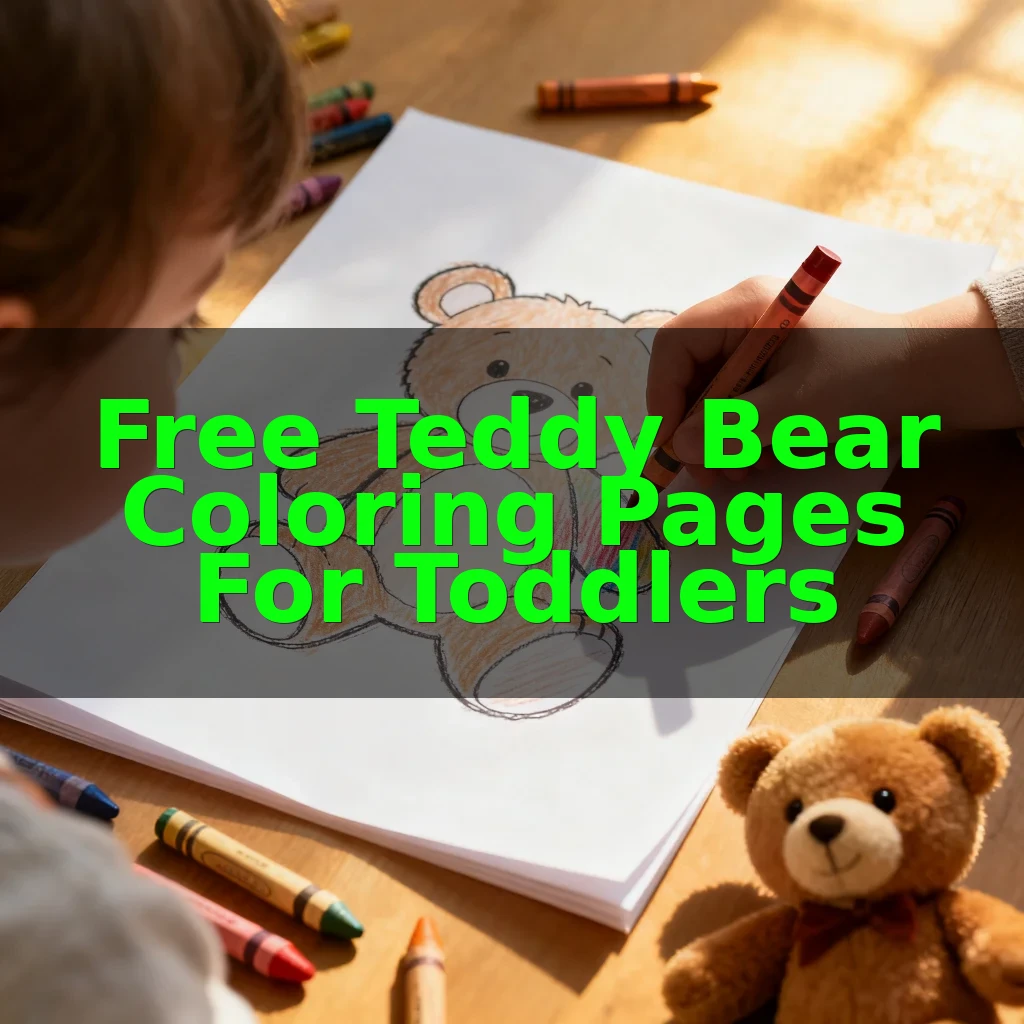 Free Teddy Bear Coloring Pages for Toddlers